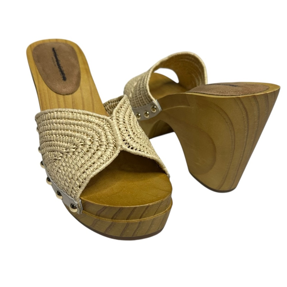 NEW Kelsi Dagger Brooklyn Dreamer Studded Wooden Sandals 6.5 - Picture 6 of 13